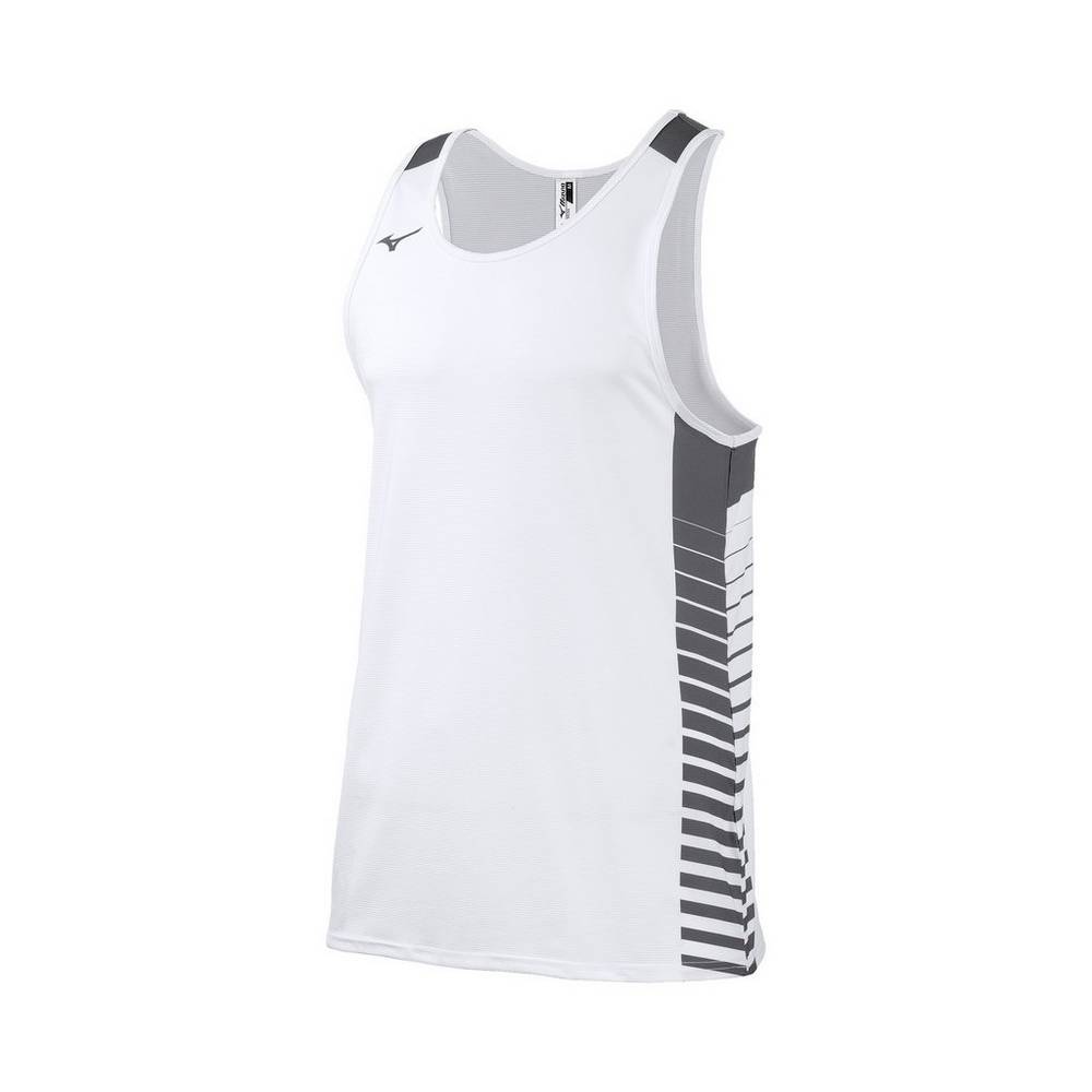 Panske Tank Top Mizuno Team Biele Vypredaj HUCX74205